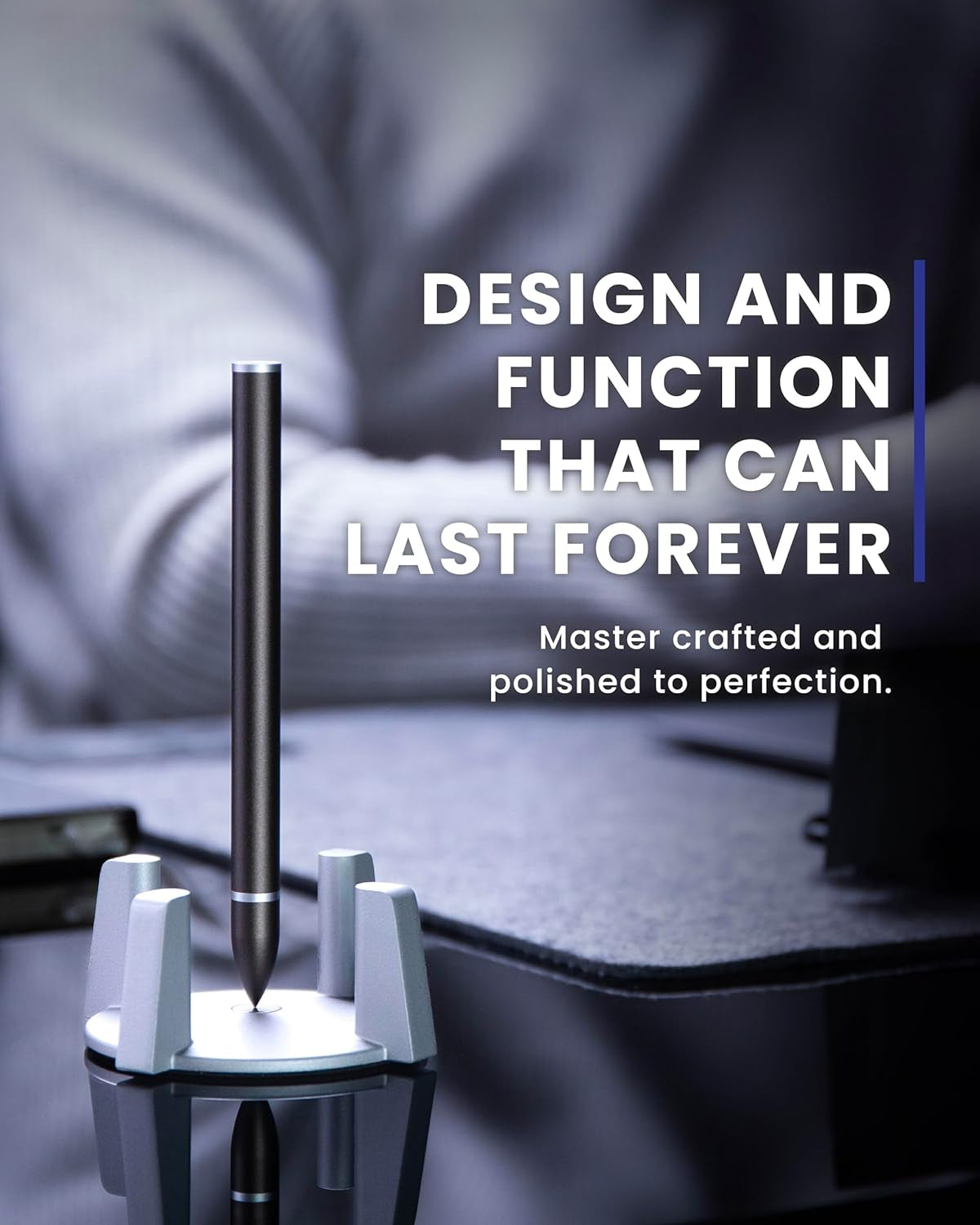 Hoverpen - Luxury Pen for Men & Women, Vertically Standing Executive Ballpoint Pen with Top Grade Free-Flowing Ink Refill, Metal Made, Unique Gifts, Luxury Pen for Men, Mens Gifts Ideas
