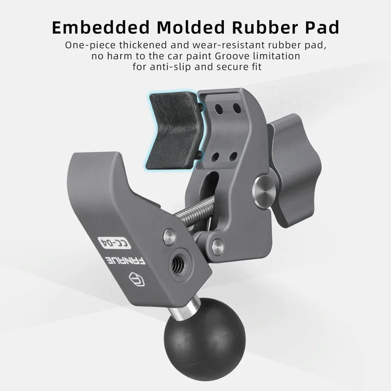 FANAUE Aluminum 1 Inch Ball Handlebar Clamp Mount Base for Double Socket Arm Bike Motorcycle Phone Holder Compatible Ram Mounts