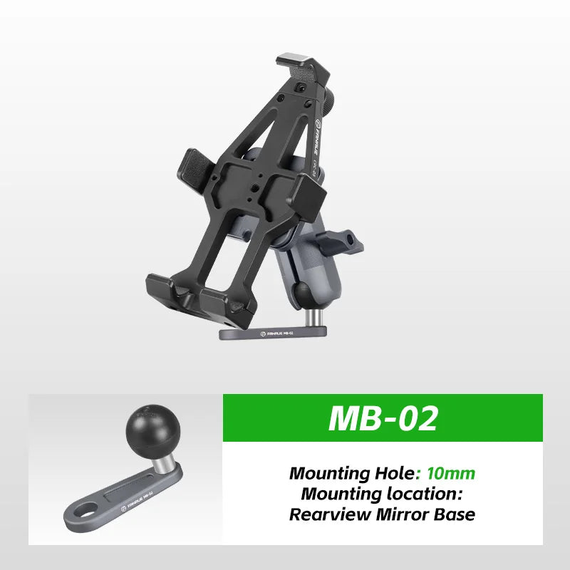 FANAUE Motorcycle Phone Holder 360° Rotating Adjustable Aluminum Alloy Handlebar Cell Clip for ATV/ UTV Bike Bicycle Motorbike