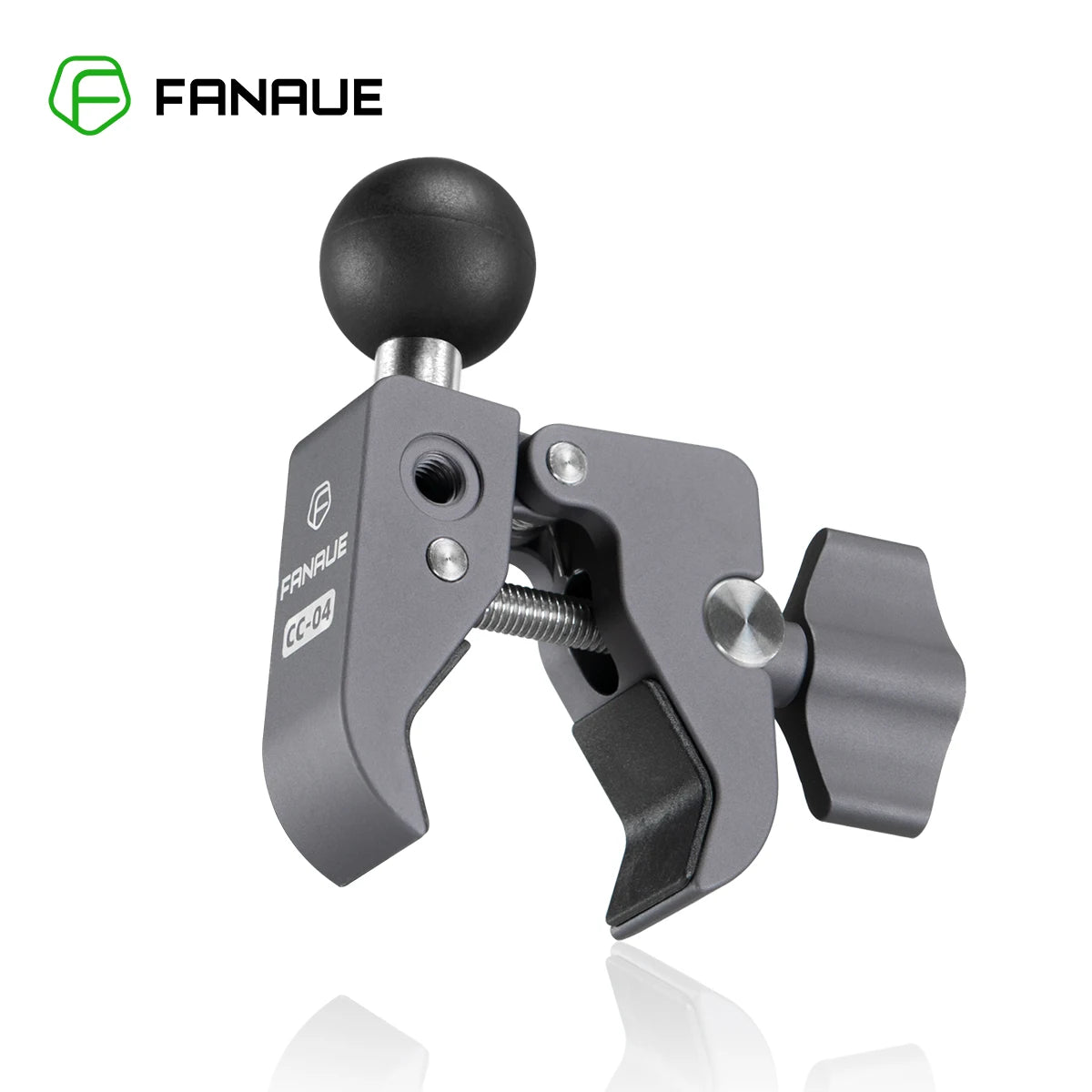 FANAUE Aluminum 1 Inch Ball Handlebar Clamp Mount Base for Double Socket Arm Bike Motorcycle Phone Holder Compatible Ram Mounts