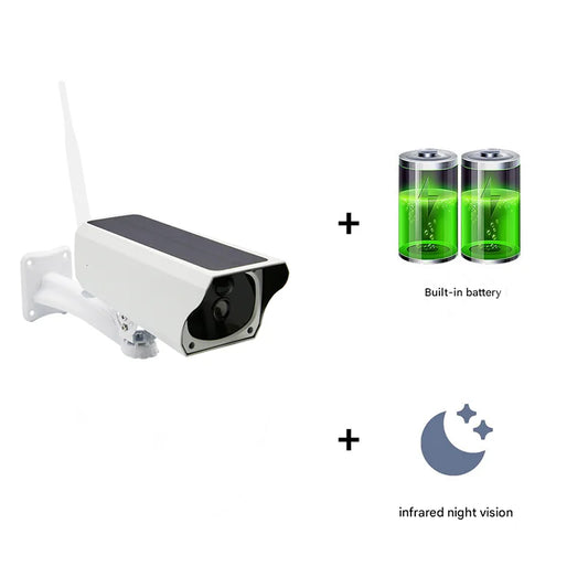 2MP 1080P Solar Security Wifi Camera CCTV Night Vision & APP Alert, Home Protection AI Human Detection Security CCTV Monitor
