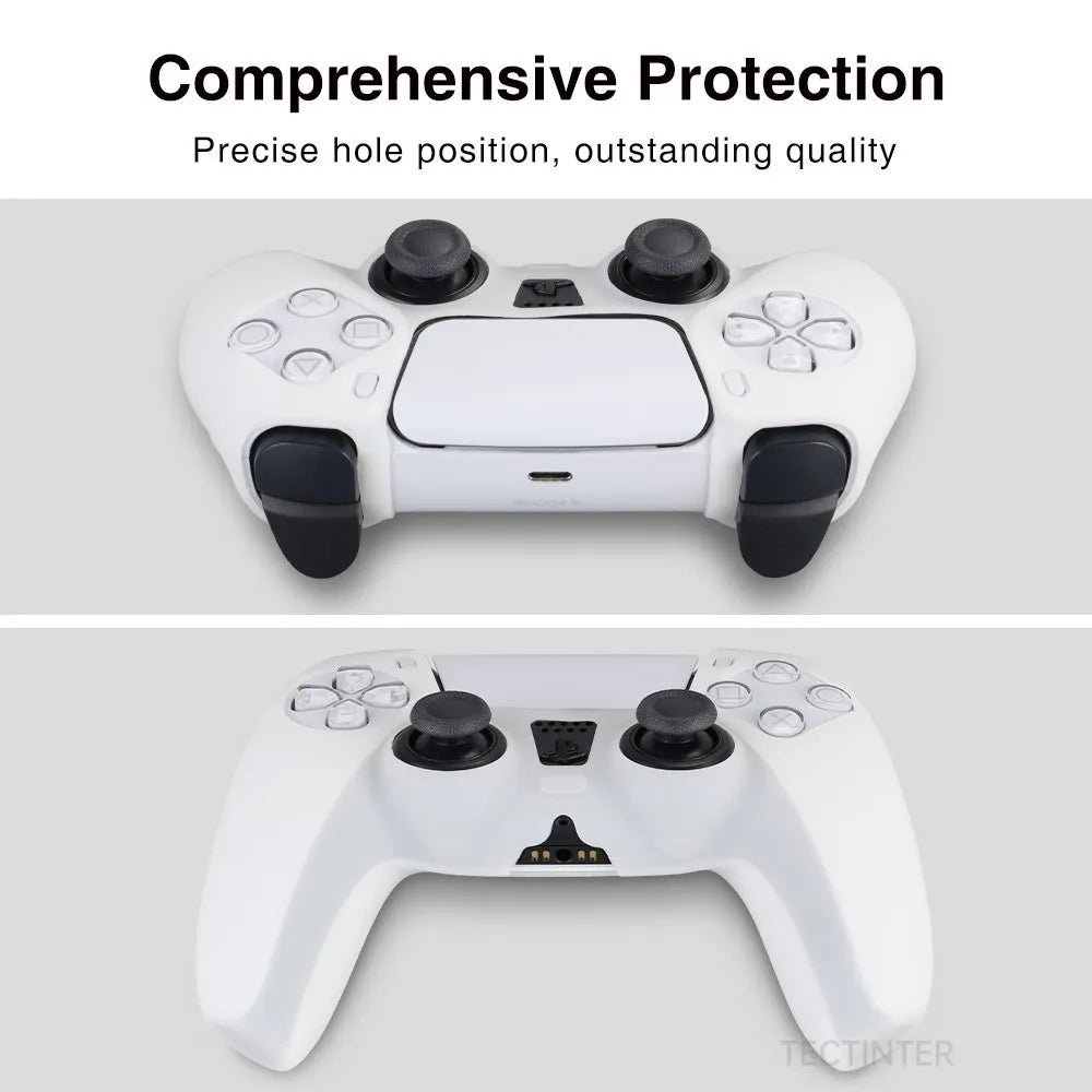 Glowing Silicone Case for PS5 Controller Rubber Cover Shell for PS5 Gamepad Joystick for PS5 Accessories Thumbstick Grip Caps
