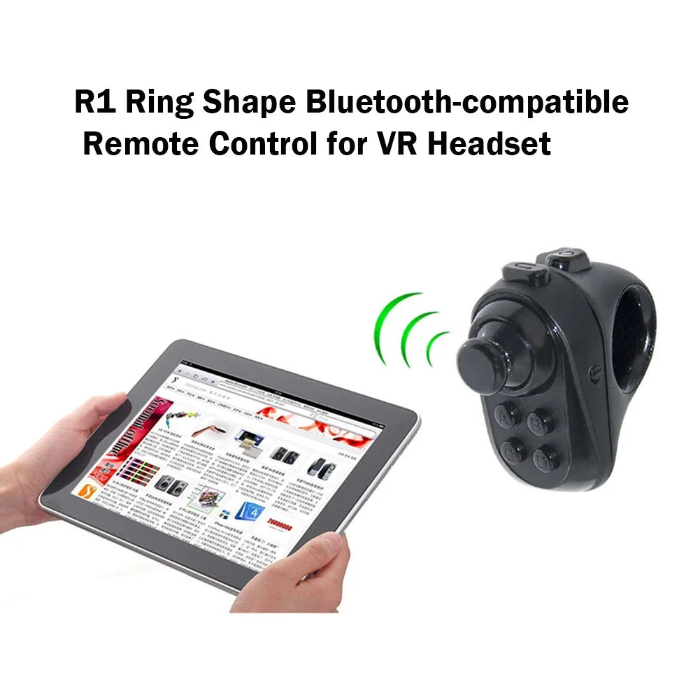 R1 Wireless Bluetooth 4.0 Gamepad Ring Shape Mini Gaming Controller Remote Control Ring for Ios Android Smartphone 3D VR Headset