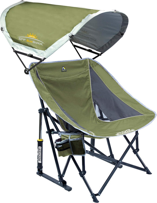 Pod Rocker Outdoor Rocking Chair with Sunshade Canopy