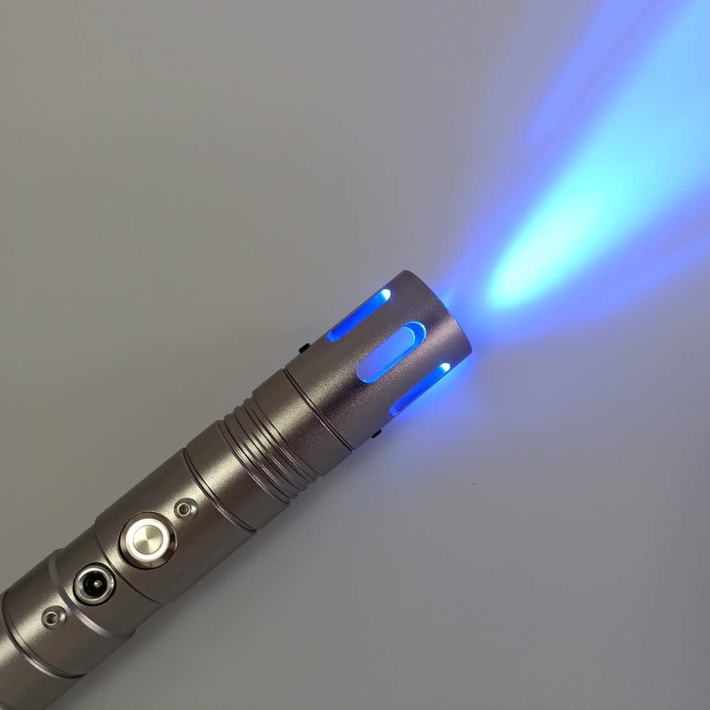 Lightsaber Metal Hilt Duel Light Saber RGB 11 Colors Changeable Light up Lightsaber with 3 Sets Soundfonts