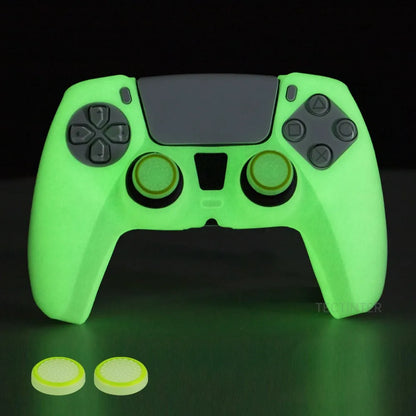 Glowing Silicone Case for PS5 Controller Rubber Cover Shell for PS5 Gamepad Joystick for PS5 Accessories Thumbstick Grip Caps