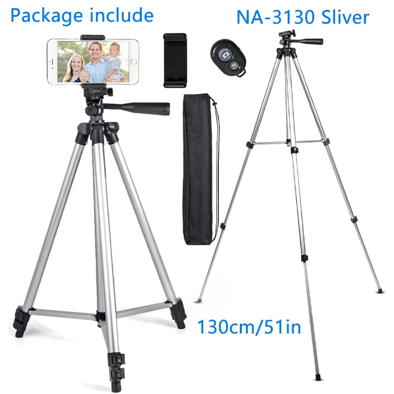 Tripod for Phone 150Cm Video Recording Phone Tripod Stand with Bluetooth Remote Universal Camera Phone Photography Stand