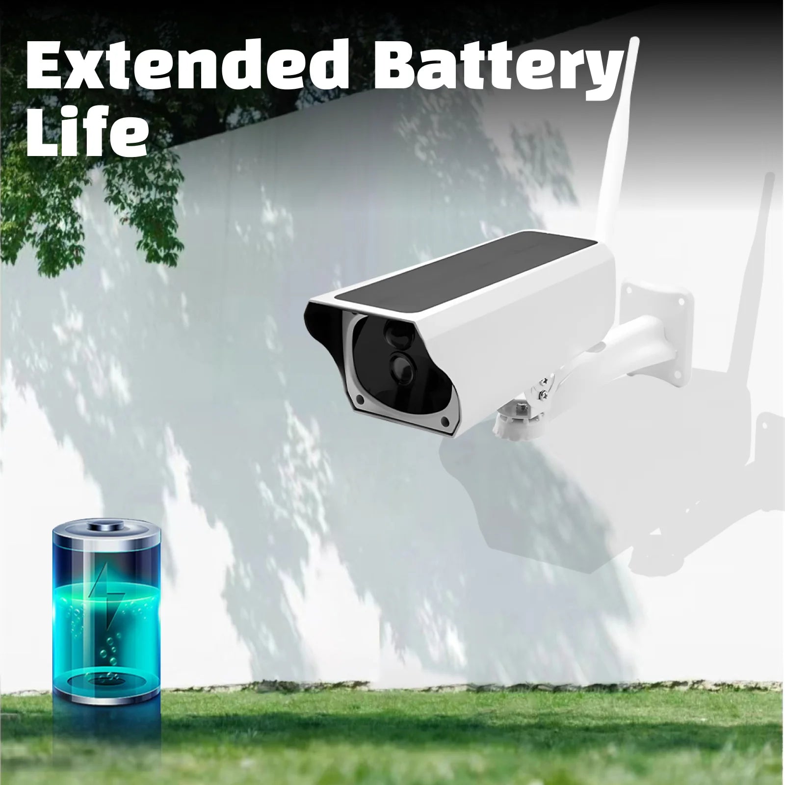 2MP 1080P Solar Security Wifi Camera CCTV Night Vision & APP Alert, Home Protection AI Human Detection Security CCTV Monitor