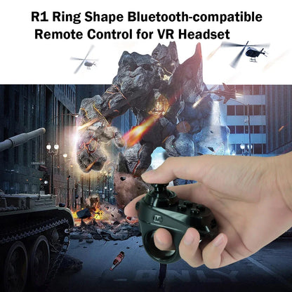 R1 Wireless Bluetooth 4.0 Gamepad Ring Shape Mini Gaming Controller Remote Control Ring for Ios Android Smartphone 3D VR Headset