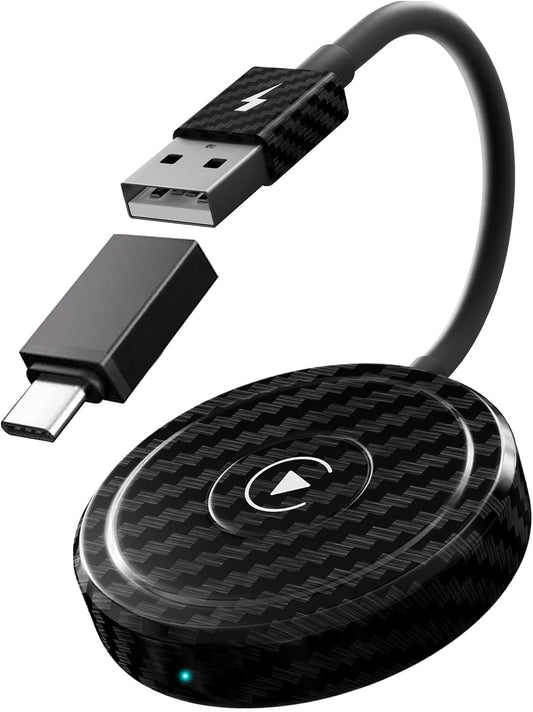 Carplay Wireless Adapter, Wireless Carplay Adapter for Apple 2024, Support Online Update Wired to Wireless Carplay Adapter, Super Mini Carplay Dongle for Iphone Plug and Play