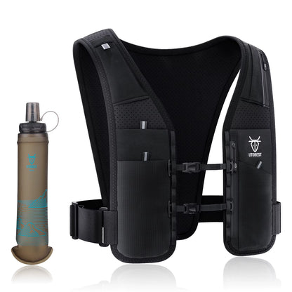 UTR113 Reflective Running Hydration Vest Adjustable Phone Holder for Training Cycling Hiking