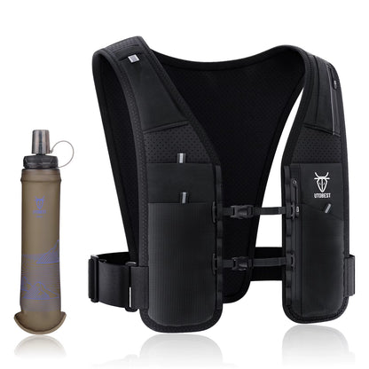 UTR113 Reflective Running Hydration Vest Adjustable Phone Holder for Training Cycling Hiking