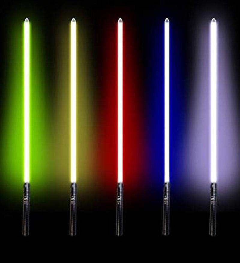 Lightsaber Metal Hilt Duel Light Saber RGB 11 Colors Changeable Light up Lightsaber with 3 Sets Soundfonts