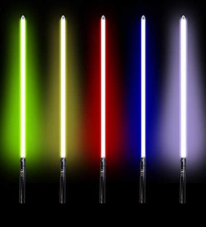 Lightsaber Metal Hilt Duel Light Saber RGB 11 Colors Changeable Light up Lightsaber with 3 Sets Soundfonts